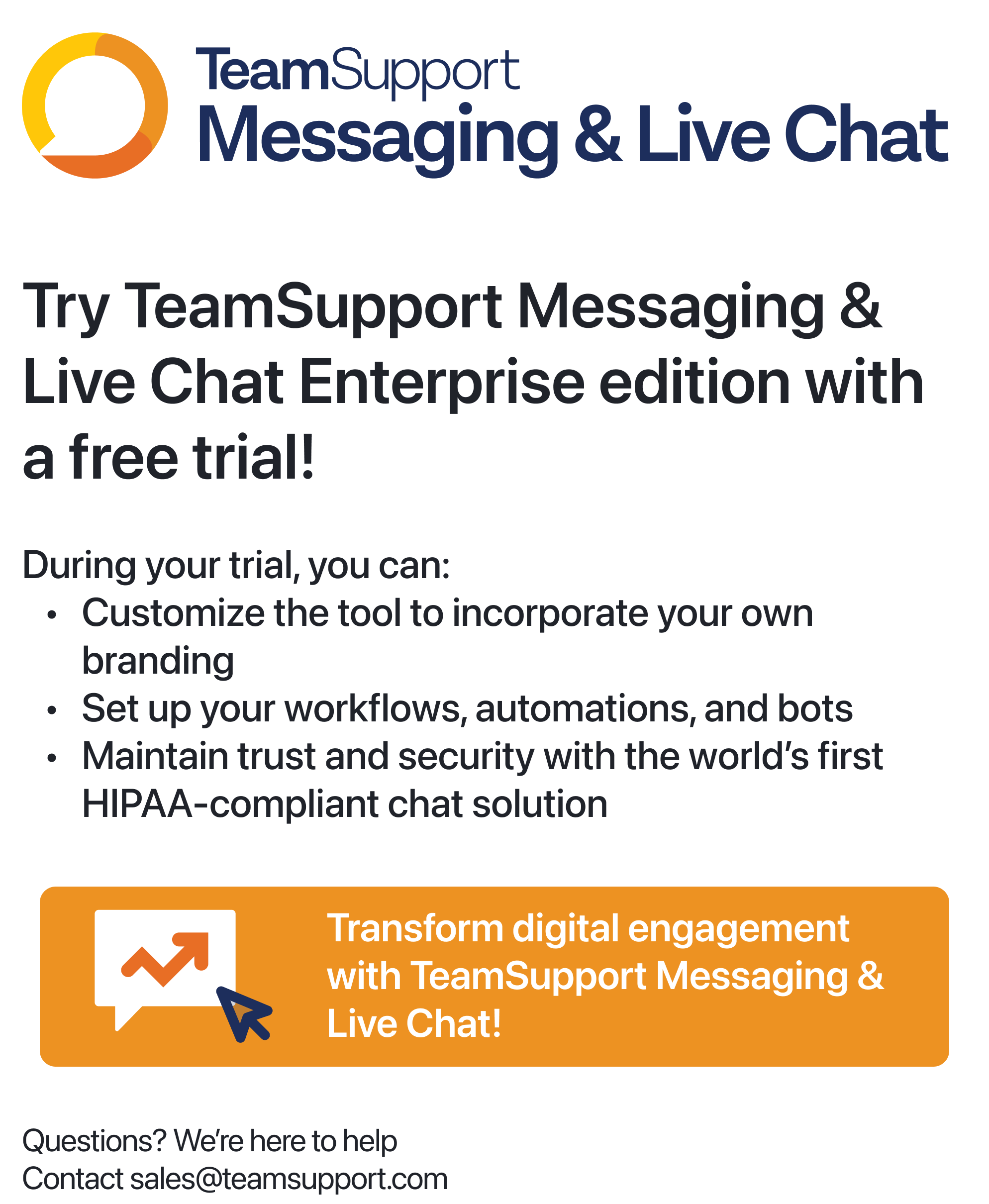 Sign up for a free SnapEngage trial